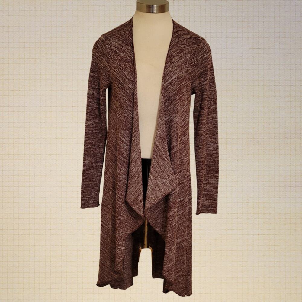 Cottagecore Boho Cupio Cardigan Maroon Cream Woven Cinched Back S Small Fitdrape